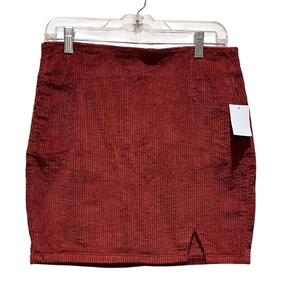 Nordstrom BP NWT Red Corduroy Mini Skirt Womens Large - Picture 5 of 6